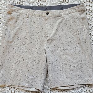 Adidas Men's Ultimate365 Golf Shorts Clear Brown/Hemp/White Flag Print 38" Waist